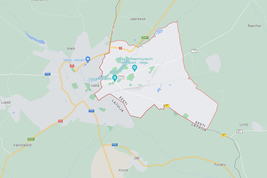 Mapa Valge i Valke