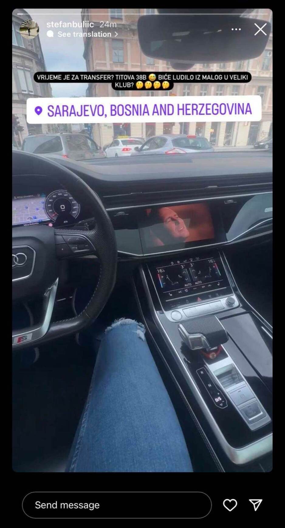 Objava Bulića na Instagram profilu