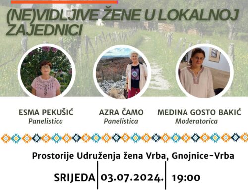 Inicijativa građanki/na Mostar organizuje panel diskusiju “(Ne)vidljive žene u lokalnoj zajednici”